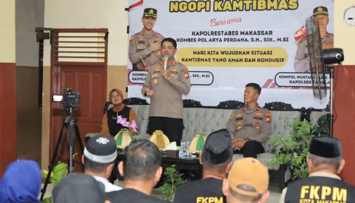 Kapolrestabes Makassar Ingatkan Bahaya Judi Online Saat Ngopi Kamtibmas