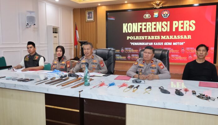 Tawuran Diduga Geng Motor di Panakkukang Makassar, Polisi Amankan 7 Orang