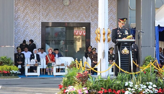 Kapolrestabes Makassar Pimpin Upacara Peringatan HUT Bhayangkara ke- 80